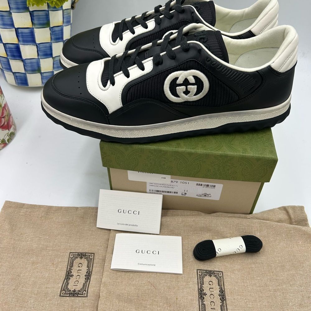 Men's Gucci Mac 80 low top sneakers size 11 made in Italy - Picture 11 of 13